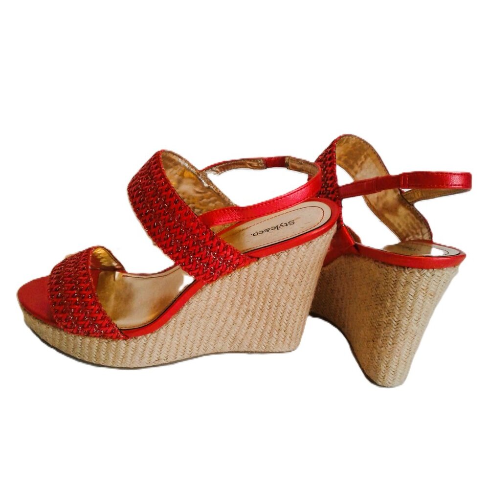 women orange sandals ,Style and co., size- 8M.